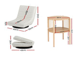 Artiss Floor Lounge Folding Swivel Sofa Chair and 2 Tier Round End Side Table Set FLOOR-SET-03LIN-Z-COF