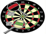 17-inch Red and Green Magnetic Dartboard, 40.5 cm in Diameter, Includes 12 Strong Magnetic Darts and V1106-FBB001