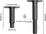 Bed frame support leg - bed legs - box spring legs - 2 pieces - 18 to 33 cm - iron - gray V1188-NK-BOL-493