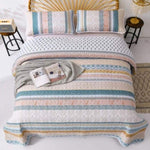 Graceful Quilted Coverlet and Pillowcases Set: Timeless Beauty and Comfort - Queen size V745-MAC080467Q13U