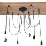 6 Head Industrial Vintage Style Pendant Light Holder Ceiling Lamp Hanger Fixtures V1294-YM0901-JYA03806