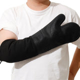2pcs Extra Long High Temp Oven Mitts, Heavy Duty Non-Slip Grip Mitts Heat Resistant, Blue V1369-AZ3-W-18777