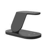 Laser 3 in 1 Wireless Charging Station Black V1031-PW-3IN1SS-071