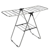 Stainless Steel Floor-Standing Folding Wing-Shaped Drying Rack-Silver V1161-109770