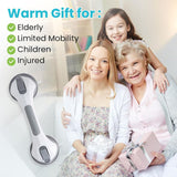 Shower Grab Bar, 2 Pack 12 Inch Suction Grab Bars for Bathtubs and Showers for Elderly, Shower V1079-BAR01