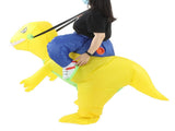 Yellow Dinosaur Inflatable Costume Half Body Model Weird Dinosaur Shape Inflatable Costume Middle V1294-YM0703-3115230046312