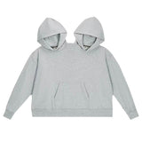 Two Person Connected Hoodie for Couples, Funny Siamese Oversized Sweatshirt, Intimate Double V1370-AZ4-22052