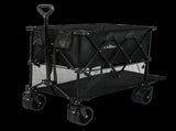 Lambu Folding Wagon Cart Double Shelves UM1259-BK