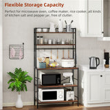 Versatile 5 Tier Kitchen Storage Shelf Stylish and Functional Bakers Rack V767-JJ-ZZ639-V1