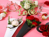 Flower Wrapping Paper 46.5x18cm White Pink Black 30 Sheets Gift Bouquet Packaging V1258-DP02-BOL-704