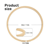 15PCS Bamboo Embroidery Hoops Set, 12 Inch Embroidery Hoop Adjustable in Bulk for Needlework, Sewing V1369-AZ3-W-12739