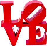 Valentine's Day Rose Gift, Love Word Art Resin Tabletop Dcor, Red Contemporary Romantic Gifts, V1258-DP02-C-732