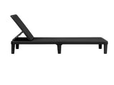 Gardeon Sun Lounge Adjustable Lounger Patio Outdoor Furniture Lightweight Black FF-LOUNGE-PP-RAT-BK