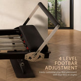 Powertrain Aria Pilates Reformer Machine Steel Foldable Home Gym Equipment Exercise Trainer Bla PLT-CHY-S03-BK