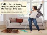 Blue Yellow pet hair remover broom, pet cleaning supplies, pet hair removal, Australian pet owners, V1347-135-YEL-35254