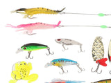 24 Days Xmas Countdown Fishing Lure Tackle Kit Fishing Advent Calendar Bait Box Set Xmas Gifts V1294-YM0901-3115240121011