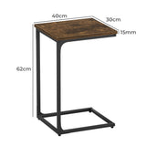 Levede C-shaped End Table Side Sofa Coffee Wood Overbed Laptop Table Industrial NI1052_NZ