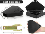 5 Pack Mouse Bait Stations With Keys, Refillable Indoor Outdoor Mice and Small Rat Poison Boxes for V1237-MS-724-107
