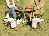 Portable Folding Camping Stool for Fishing Hiking Camping Seat with Carry Bag -Beige / L V1308-DSZKI-899-2