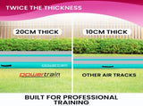 Powertrain Airtrack 20cm Thick 6m x 1m Inflatable Gymnastics Tumbling Mat Air Track - Green IFM-XBO-006-GN