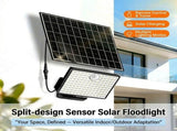 Split-Type Solar Powered Motion Sensor Floodlight with Detachable Panel, Dual Mounting Brackets, V1341-ZY-3FGND6D4-2PCS