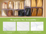 Acrylic Purse Organizer for Handbags and Wallets, Clear Closet Storage Rack with 4 Compartments, Set V1237-ZY-924-141