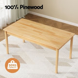 1 Keezi Kids Table and 2 Chairs Set Pinewood FURNI-C-TBCH-PINE