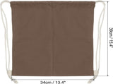 Cotton Drawstring Bags, Backpack Foldable Sports Gym Bags for Women Men Trip, Brown V1259-DP01-A-5202