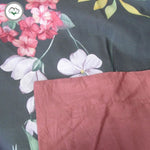 400TC Cotton Sateen Quilt Cover Set Secret Garden King V442-ATX-QUILTCS-SECRETGARDEN-CHARCOAL-KI