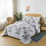 Finely Quilted Bedspread and Pillowcases Set: A Blend of Art and Comfort - Queen size V745-MAC080392Q13U