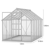 Lambu Greenhouse Aluminium Walk In Green UM1245