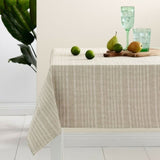 Ladelle Beige Eco Cotton Rich Tablecloth 150 x 225 cm V442-LDE-TABLEC-ECO225CM-BEIGE-RE