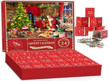 Christmas Holiday Advent Calendar, Puzzle Retro Educational Toys, Winter Holiday Puzzle Christmas V1192-AZ-W-14222