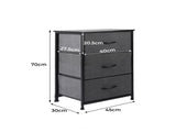 Levede Storage Cabinet Tower Chest Dark Grey CH1051-DG