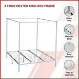 4 Four Poster King Bed Frame V63-826601