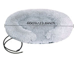 USB Heated Pet Bed with Semi-Enclosed Design, Soft Plush Fleece, Removable Washable Cover, V1341-ZY-R6NSKUJN-70CM-MULTICOLOR