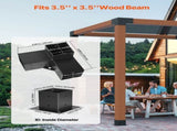 Pergola Bracket Kit, 4x4 Inch , 4 Pcs 3-Way Heavy Duty Corner Bracket V952-LPJJTZST8PCSB815I002V0