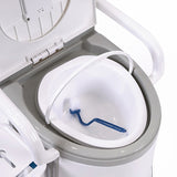 19L Camping Portable Toilet Outdoor & Indoor Travel Commode Potty with Built-In Tissue Box V63-952411