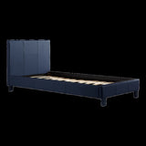 Single PU Leather Bed Frame Blue V63-761185