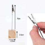 40-Pack Wooden Cube Photo Holders with Alligator Clips for Memos, Cards and Place Names V1188-MS-731-078