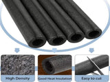 8 Pack Elbow Pipe Insulation Foam Tube Outdoor Wrap Black Covers Tubing Water for Winter Irrigation, V1259-DP01-A-1153