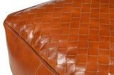 SQUARE LATTICED LEATHER OTTOMAN V742-M21284