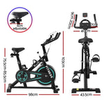 Everfit Spin Bike Exercise Bike 10kg Flywheel Fitness Home Gym 150kg capacity EB-B-SPIN-02-BK