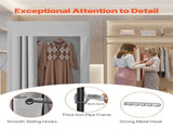 Fitting Room, Dressing Room with Thick Polyester Curtains, Privacy Space with Shading Curtain and a V952-SYJFXDLSWHB0ZLMN1001V0
