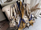 Bohemian-style Faux Cashmere Shawl Scarf, Soft, Warm, and Stylish for Autumn and Winter V1232-FXRPJ010