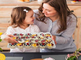 24 Count x 10 Sets Plastic Cupcake Containers, Durable and BPA-Free Cupcake Holder with Lid for Easy V1258-DP02-WO-142