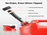 Fuel Container, 19 L, Gas Tank with Spout & Clear Scale, 15 L/min Max Flow Rate, Secure & V952-SLBXSYXJYK1JNR1TZ001V0