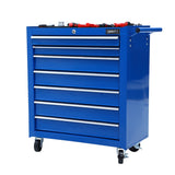 Giantz 7 Drawer Tool Box Cabinet Chest Trolley Storage Garage Toolbox Blue TB-7DR-RL-BL