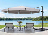 Instahut 3m Outdoor Umbrella w/Base Cantilever Beach Roma 360 Degree Tilt Grey UMB-ROMA-F-50N-GR