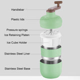 Manual Ice Crusher - Hand-Cranked Shaving Machine for Household & Commercial Use - Stainless Steel V1189-LWWAL-20260401-05390